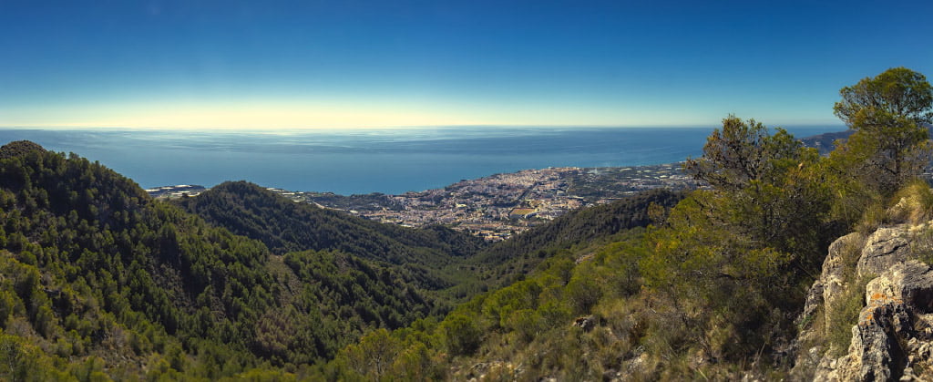 a costal town with mountain and sea views in the costa del sol