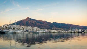 Marbella Port At Sunset