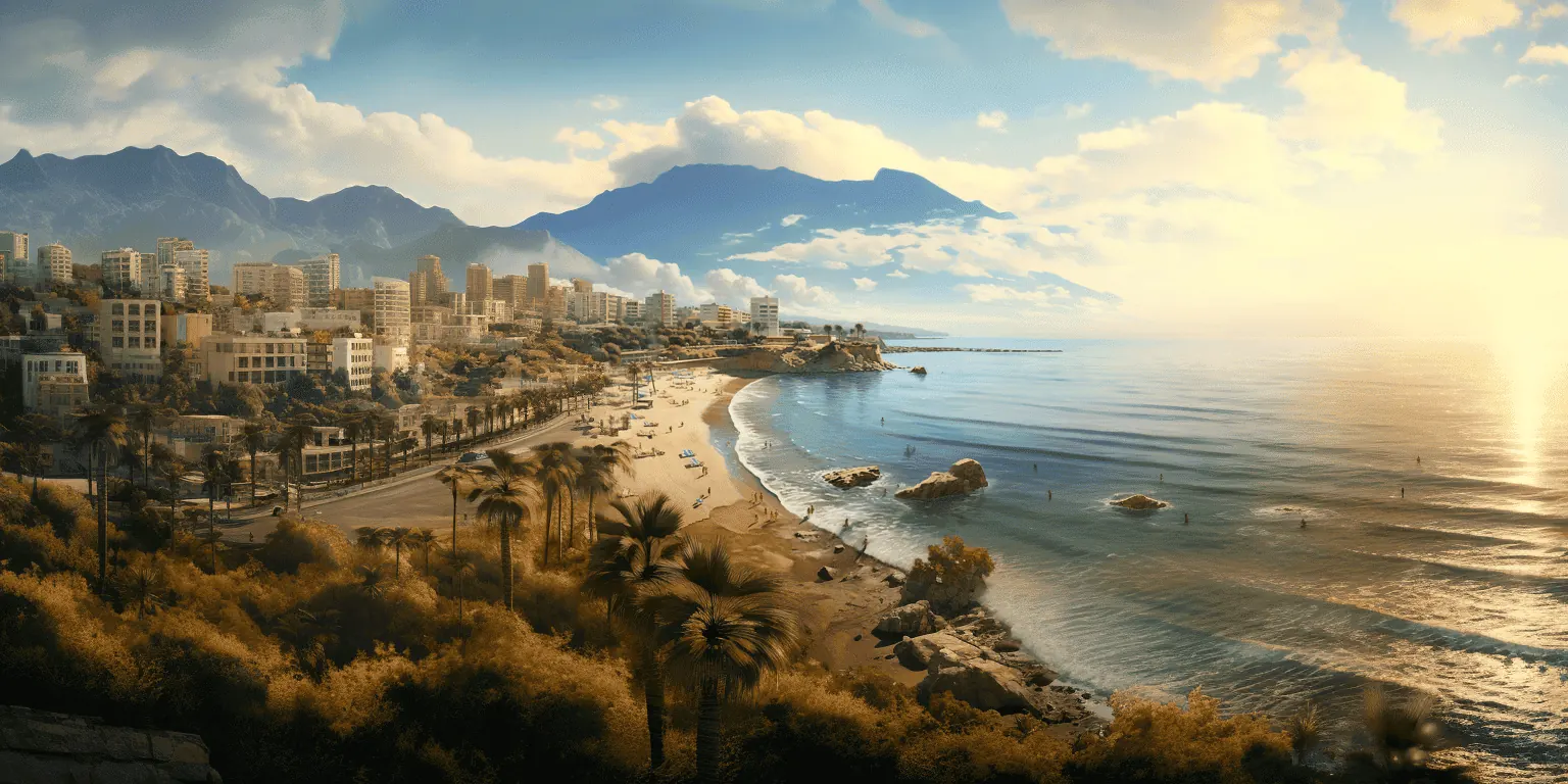Costa Del Sol Residential buildings next to the beach